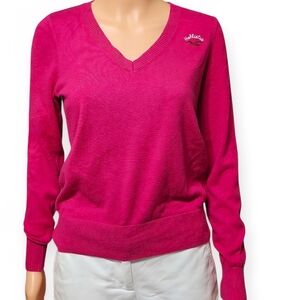 Hollister Fuchsia V-Neck Sweater